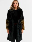 Urbancode Coat With Ombre Tiger Sleeves