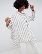 Asos White Oversized Stripe Shirt - Multi