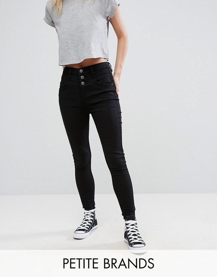 New Look Petite High Waist Skinny Jean - Black