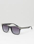 Black Phoenix Round Sunglasses In Gunmetal - Black