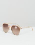 Minkpink Selfie Round Sunglasses - Brown