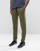 Asos Skinny Joggers With Zips In Khaki - Burnt Olive