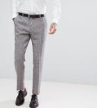Heart & Dagger Harris Tweed Slim Suit Pants In Dogstooth - Gray