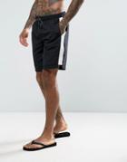 New Look Swim Shorts With Side Panel In Black - Black