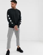Bolongaro Trevor Skull Side Arm Print Sweatshirt-black