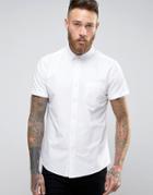 Asos Regular Fit Oxford Shirt In White - White
