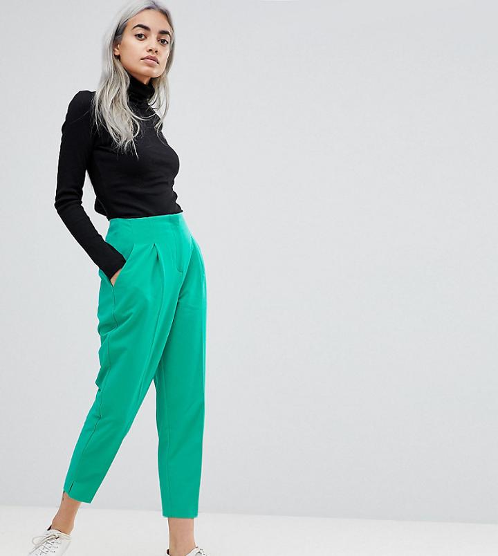 Asos Petites Mix & Match Highwaist Cigarette Pants - Green