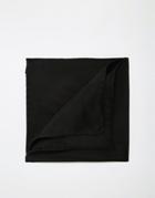 Noose & Monkey Italian Silk Pocket Square In Black - Black