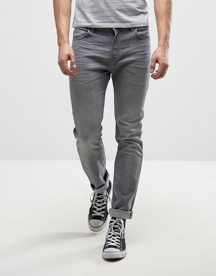 Lee Rider Stretch Slim Jean Sidewalk Gray Wash - Gray