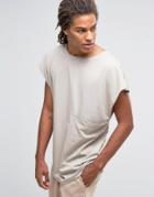 Granted Oversized Sleeveless T-shirt - Gray