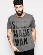 Lee T-shirt Self Made Man Print Melange - Dark Gray Melange
