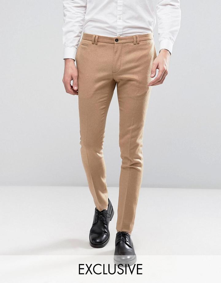 Noak Super Skinny Smart Pant In Camel - Tan