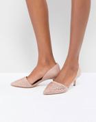 Coast Beaded Kitten Heel Shoes - Pink