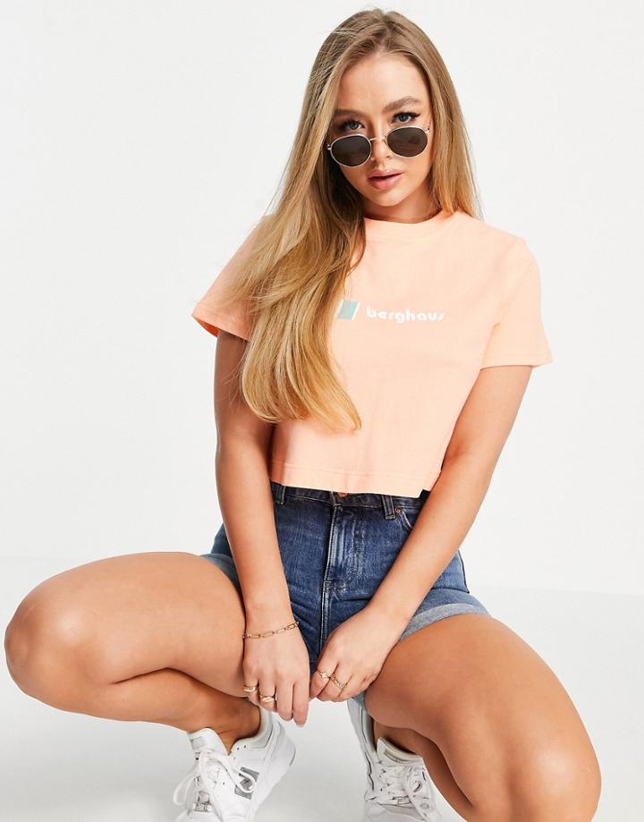 Berghaus Logo Cropped T-shirt In Pink