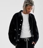 Crooked Tongues Cord Jacket In Washed Black - Black