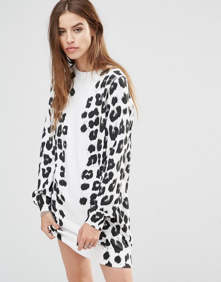 Diesel Leopard Print Dress - White
