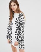 Diesel Leopard Print Dress - White