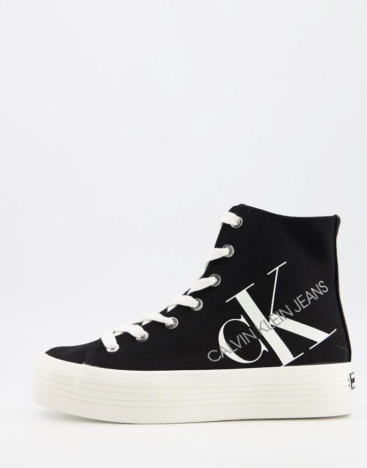 Calvin Klein Jeans Zoreda Hi Top Sneakers In Black