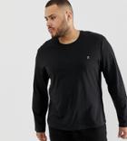 Farah Farris Slim Fit Long Sleeve T-shirt In Black - Black