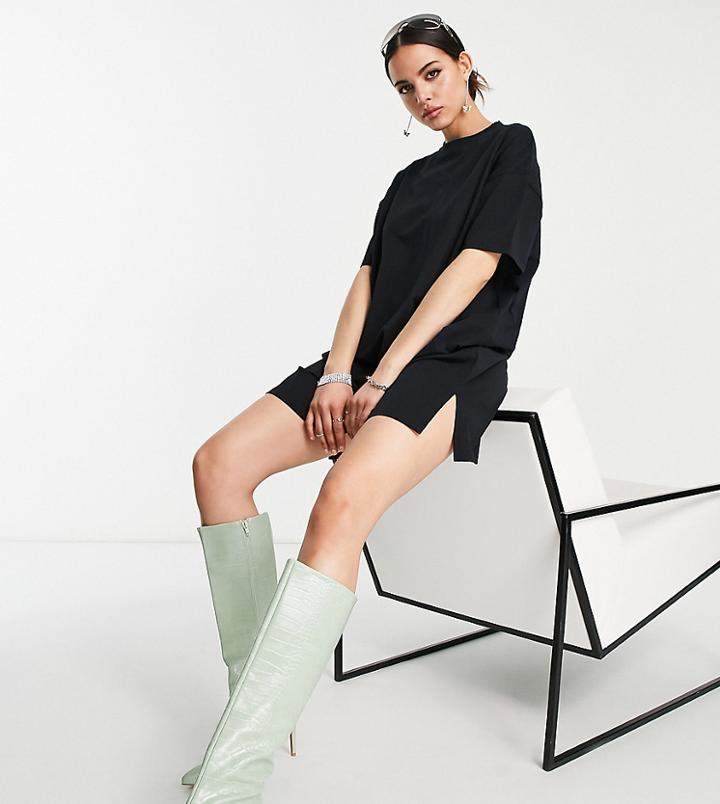 Asyou T-shirt Dress In Black