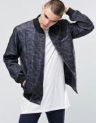 Hero's Heroine Camo Bomber Jacket - Black