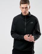 The North Face Slacker Half Zip Sweatshirt Sports Stretch In Black - Black