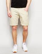 Solid Chino Shorts - Beige