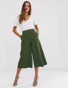 Asos Design Tailored Clean Culottes - Green