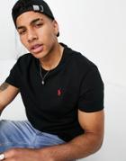 Polo Ralph Lauren Heavyweight Player Logo Classic Oversized Fit T-shirt In Black