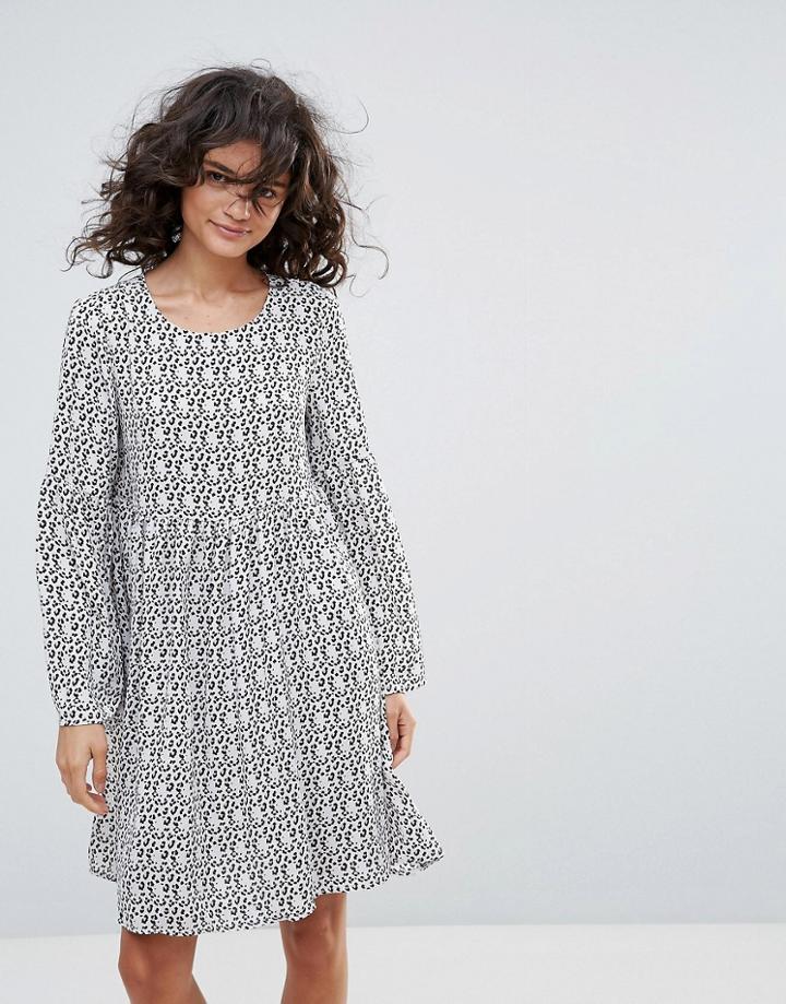 Vero Moda Leopard Print Smock Dress - Multi