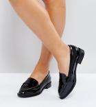 Asos Munch Wide Fit Loafer Flat Shoes - Black