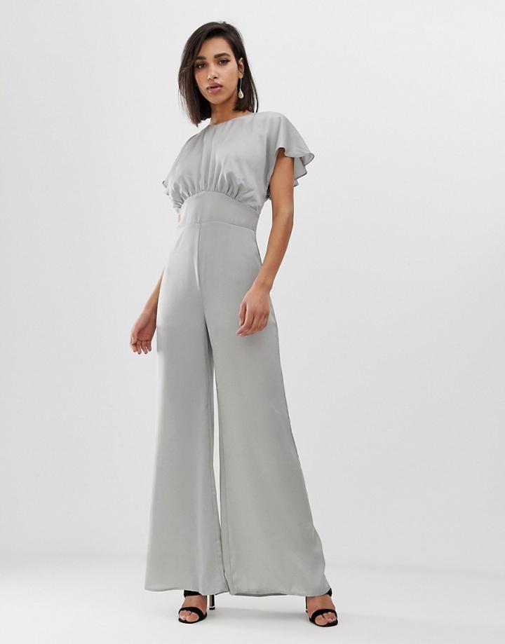 The Jetset Diaries Hotel California Jumpsuit With Open Back - Gray