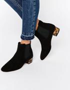 Asos Amber Low Block Heel Chelsea Boots - Black