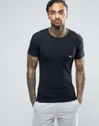 Emporio Armani Logo Crew Neck T-shirt In Muscle Fit - Black