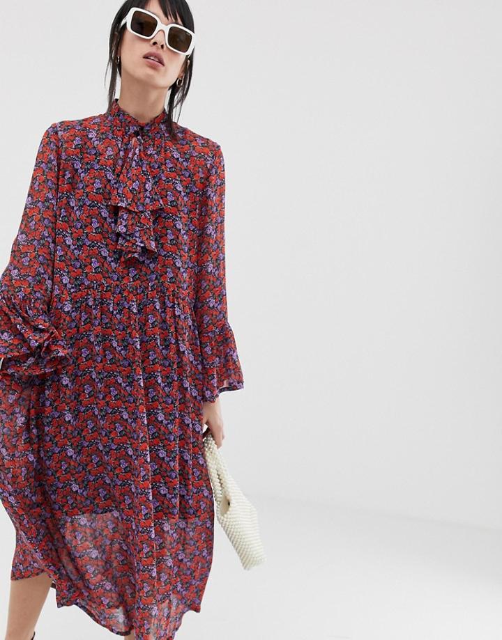 Gestuz Rosana Rose Print Maxi Dress - Multi