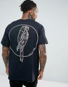 New Love Club Parrot Back Print T-shirt - Blue