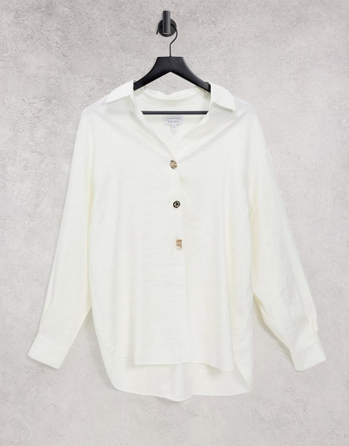& Other Stories Relaxed Shirt With Button Details In White