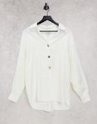 & Other Stories Relaxed Shirt With Button Details In White