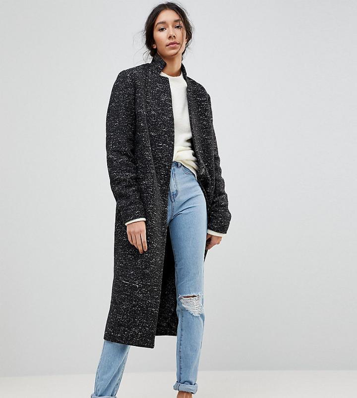 Asos Tall Oversized Coat In Textured Fabric - Multi