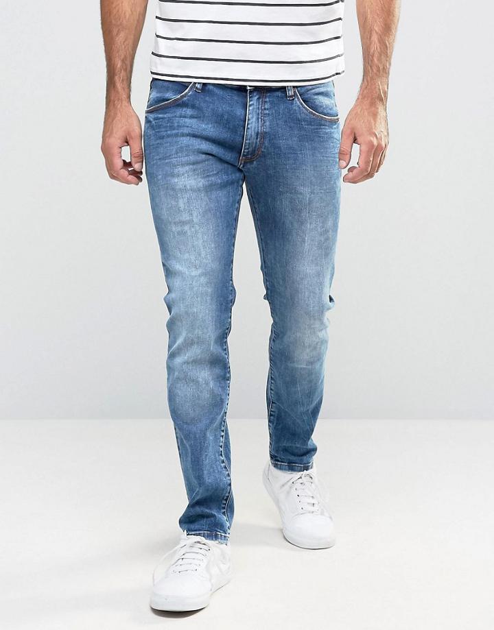Wrangler Skinny Low Rise Jean In In The Zone Wash - Blue