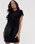 Asos Design Utility T-shirt Dress-black