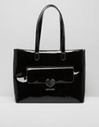 Love Moschino Patent Shopper Bag - Black