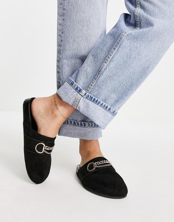 River Island Hardware Clog Shoes In Black