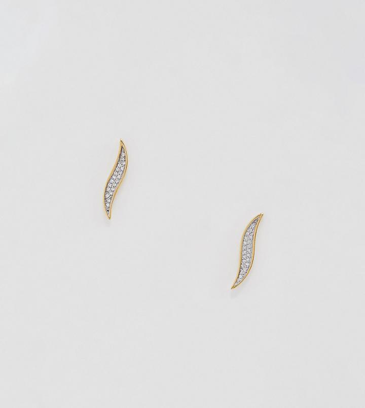 Fiorelli Gold Plated Cubic Zirconia Stud Earrings - Gold