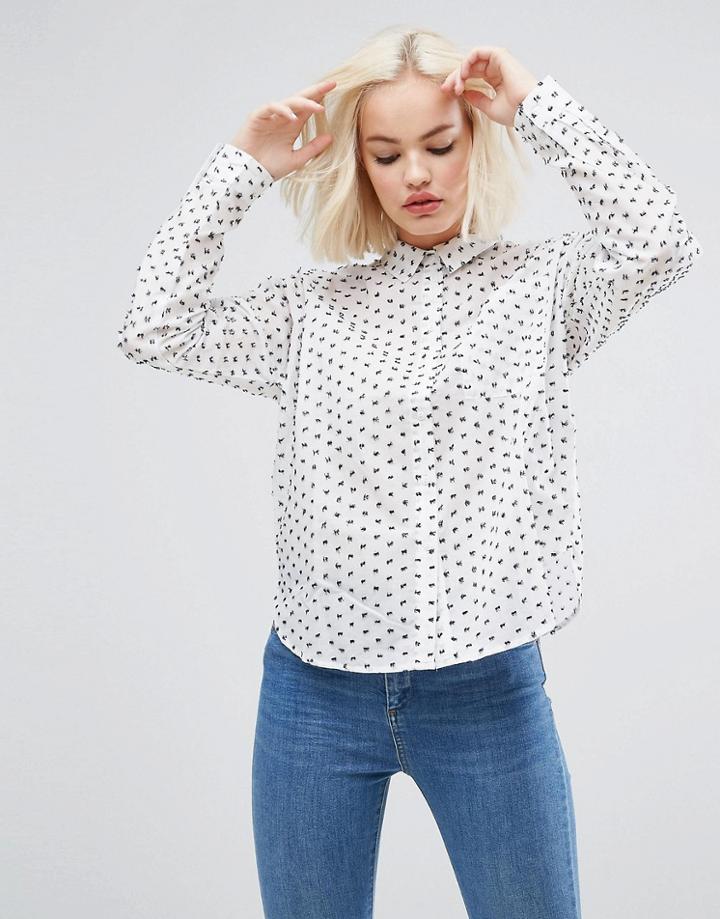 Vero Moda Spotty Shirt - White