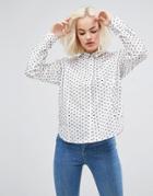 Vero Moda Spotty Shirt - White