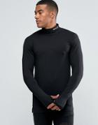 Nicce London Long Sleeve T-shirt With Turtleneck - Black