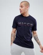 Nicce T-shirt In Navy With Split Logo - Navy