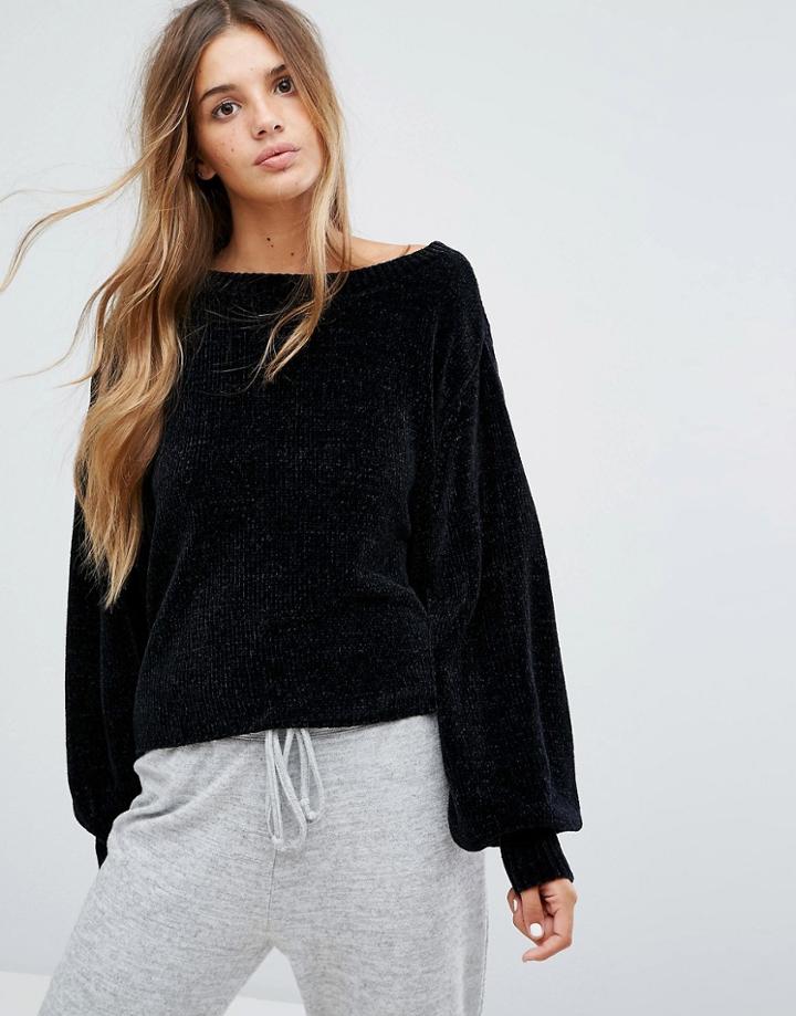 Micha Lounge Sleeve Detail Sweater - Black