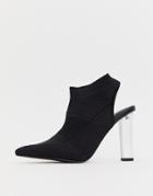 Asos Design Posey Knitted High Heels - Black